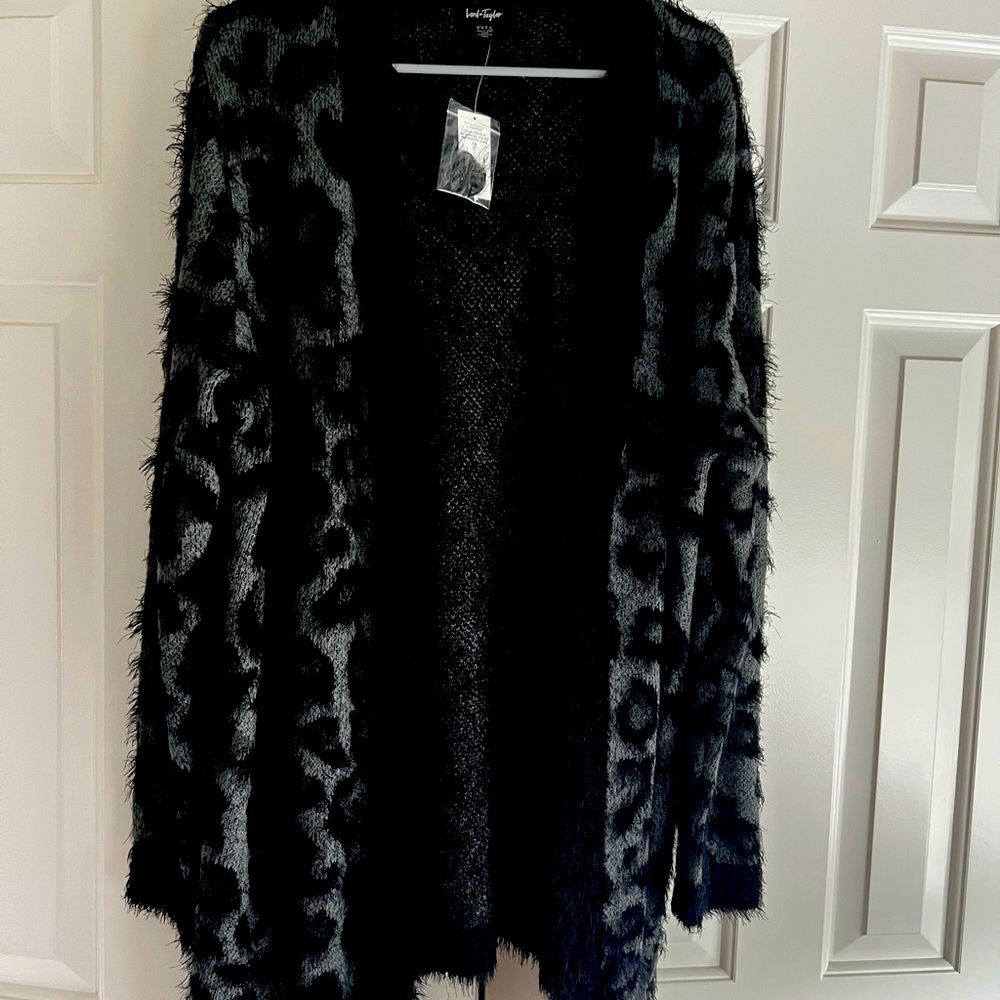 Black and Gray Cheetah Print sweater